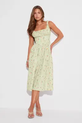 Corset dress - Grønn - Dame - Gina Tricot